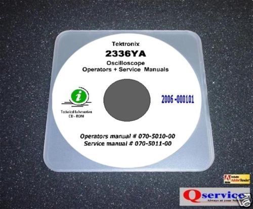 Tektronix TEK 2336YA Service + Operators Manual CD  