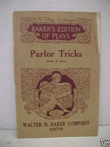 1928 Bakers Edition Of Plays Parlor Tricks Booklet  