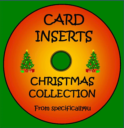 CHRISTMAS CARD INSERTS CD + Verses + Backgrounds + more  