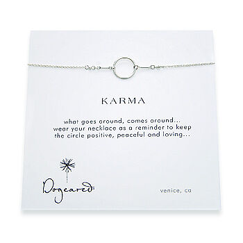 Dogeared 16 Sterling Silver Karma Necklace