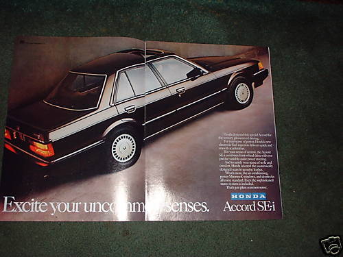 1984 1985 HONDA ACCORD SE i SEi VINTAGE CAR AD 2 PAGE  