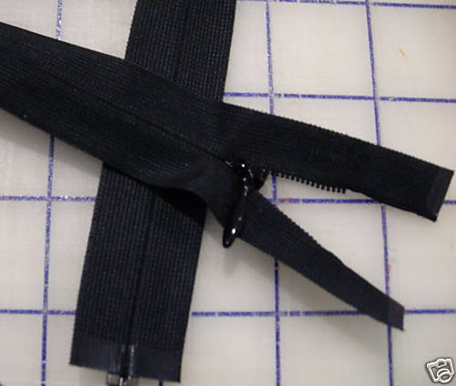 26 BLACK YKK Separating Invisible Jacket Zipper  