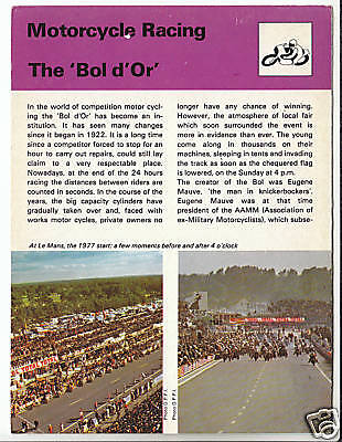 BOL DOR Motorcycle Race SPORTSCASTER USA BOOKLET #44  