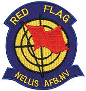 NELLIS AIR FORCE USAF BASE NEVADA RED FLAG PATCH  