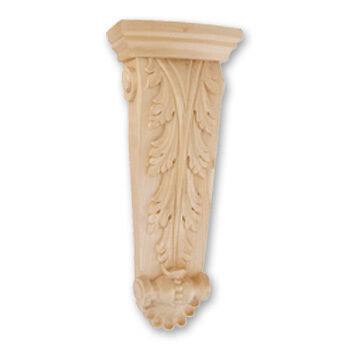 Hand Carved 14 1/8H Hard Wood Pilaster Corbel, Zakros  