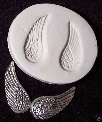 PRETTY WINGS angel fairy feather~ CNS polymer clay mold  