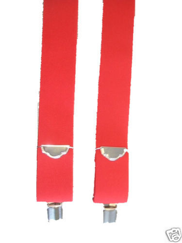 SUSPENDER REDSILVER FINISH HARDWARE 42 CROSSBACK  