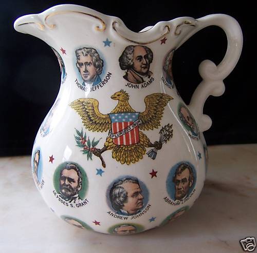 CHADWICK MILLER CERAMIC PRESIDENTIAL PITCHER 1965  