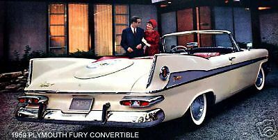 1959 PLYMOUTH FURY CONVERTIBLE (WHITE) REFRI. MAGNET  