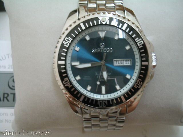   AUTOMATIC DIVERS 21JEWELS STAINLESS S SEE THR MOVEMENT BLUE  