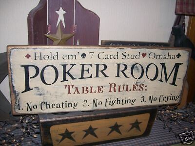 PRIMITIVE SIGN~POKER ROOM,TEXAS HOLD EM POKER  