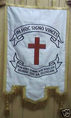 Masonic Knight Templar Lodge Crusade Flag Banner Cross  