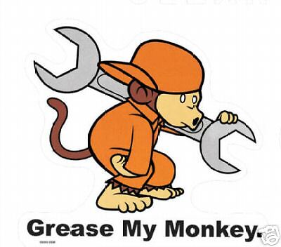 FUNNY GREASE MY MONKEY STICKER   RARE Decal  