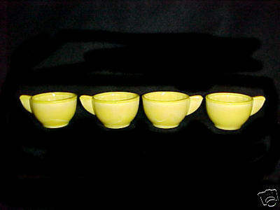 Akro Agate Large Interior Panel Opaque YELLOW CUPS / Childrens Dishes 