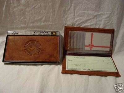 TORONTO BLUE JAYS Rico Leather Checkbook NIB brown  