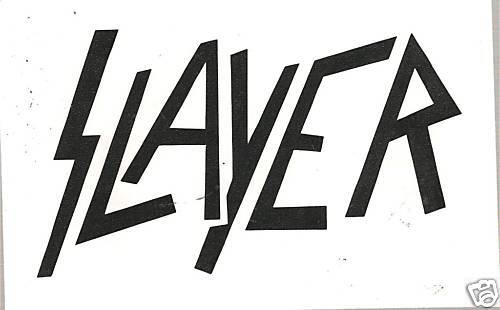 Cut Out Window Sticker Slayer Logo Black  