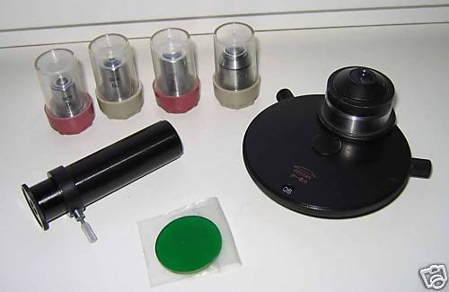 LOMO Phase Contrast Microscopy set KF 4 objective +  