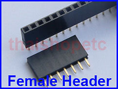 pcs. 1x10 Pin 2.54 mm Single Row Female Pin Header  