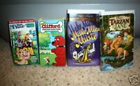 Childrens VHS Tapes Lot of 4 Dragon Tales, Clifford,