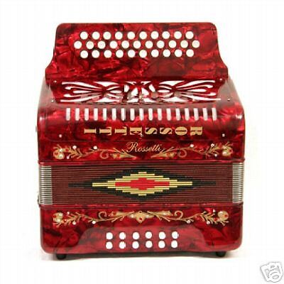 ROSSETTI ACCORDION 31 BUTTON ADG RED ACORDION BOTONES 31 ROJO LA 