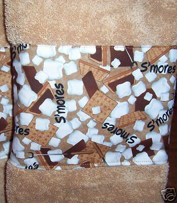 SMORES CHOCOLATE CAMPING WASHCLOTH WASH TOWELS NEW  