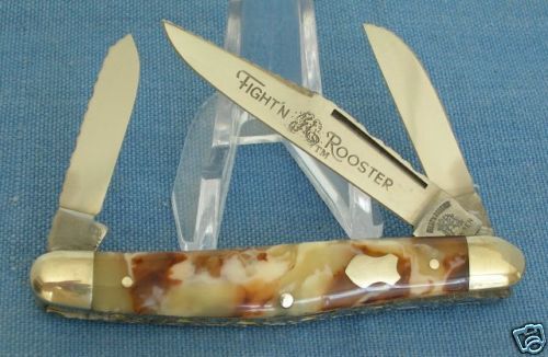 FIGHTN ROOSTER 3 BLADE STOCKMAN FOLDING KNIFE  