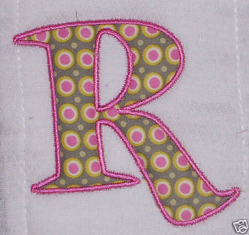 MACHINE EMBROIDERY DESIGNS APPLIQUE ALPHABET FONT #038  