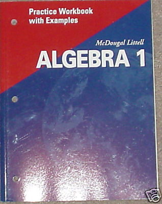 ALGEBRA 1 MCDOUGAL 9TH GRADE 9 MATH PRACTICE WORKBOOK  