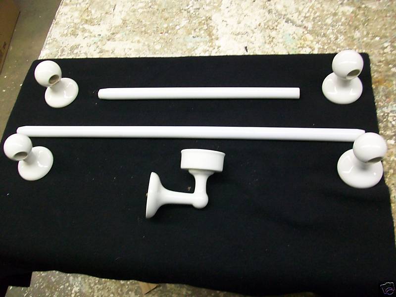 Antique Bathroom Towel Bar Set Cup Holder old plumbing  